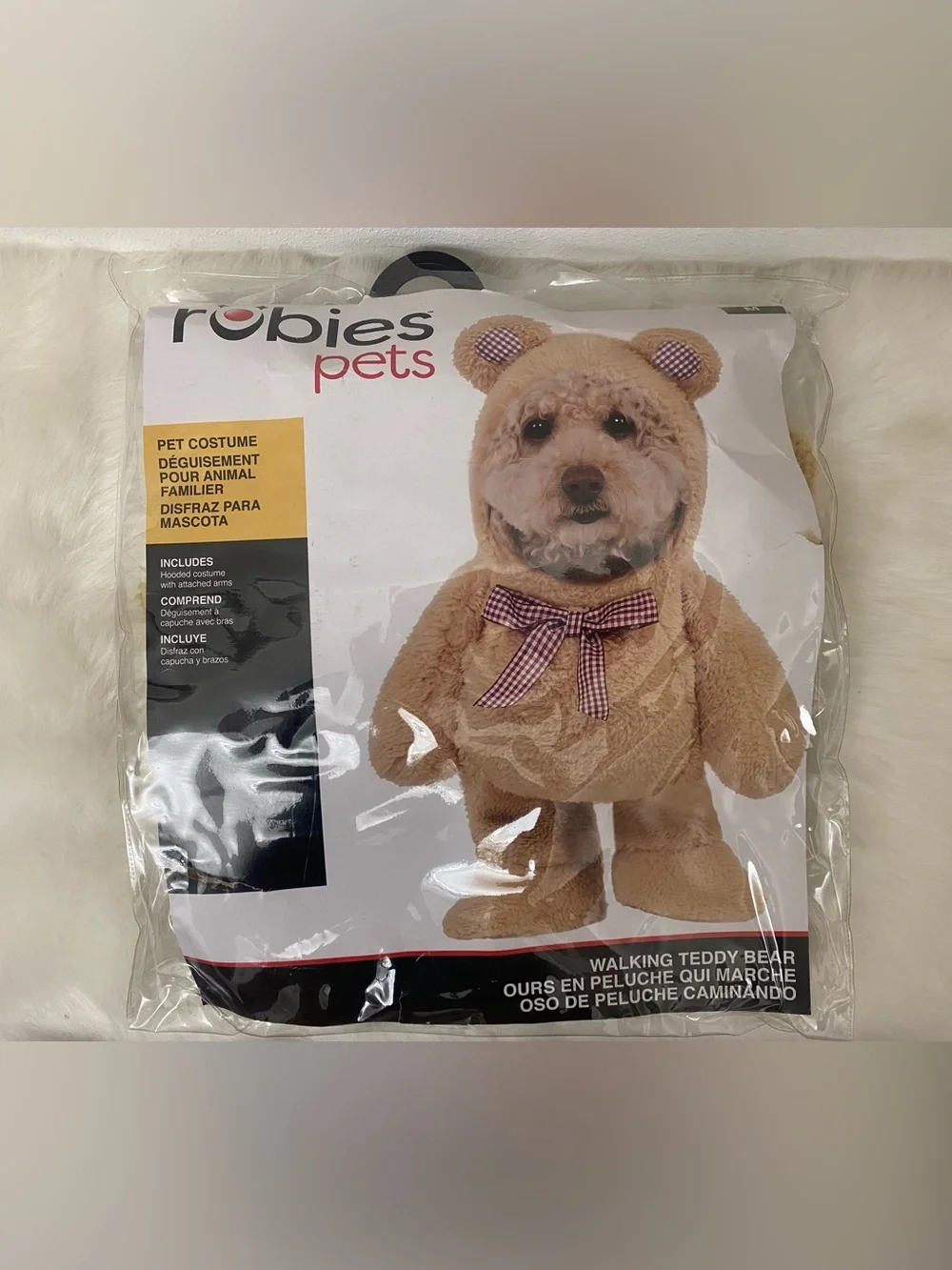 pet costume walking teddy bear medium